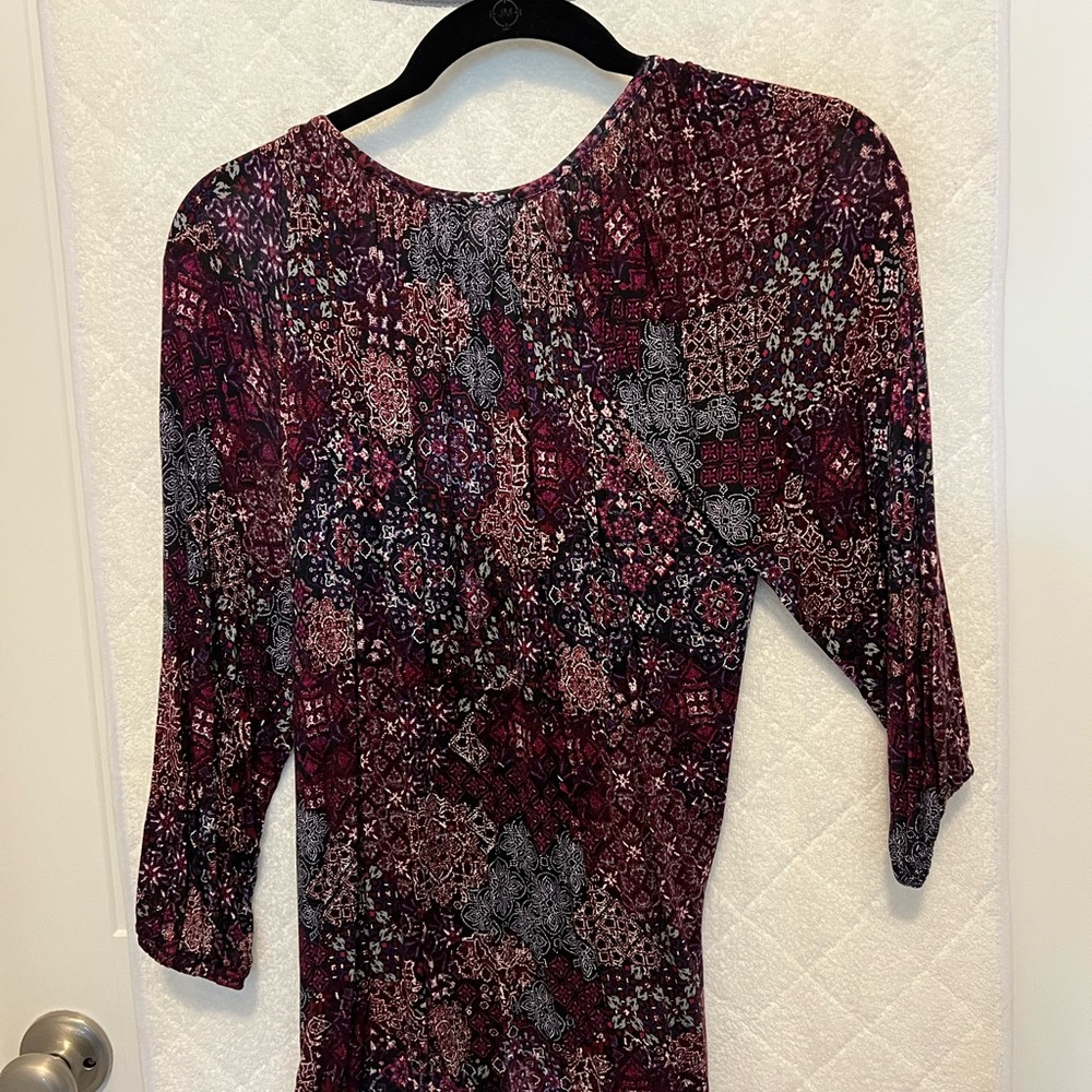 Elegant Multicolor Patterned Dress